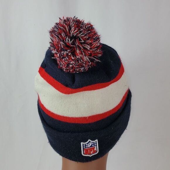 Houston Texans New Era Navy Repeat Cuffed Knit Hat with Pom - Picture 3 of 9